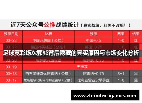 足球竞彩场次骤减背后隐藏的真实原因与市场变化分析