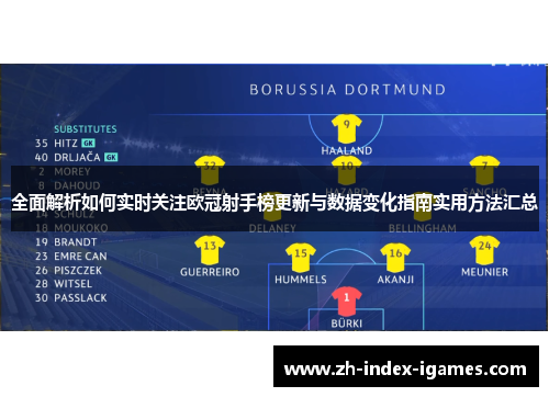 全面解析如何实时关注欧冠射手榜更新与数据变化指南实用方法汇总